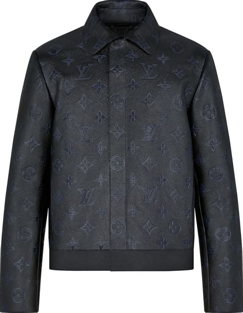 louis vuitton monogram leather jacket